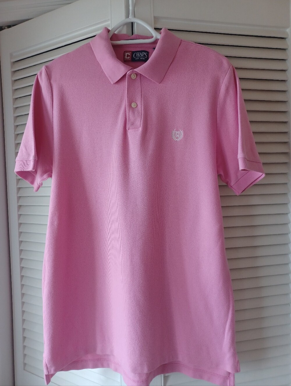Chaps by Ralph Lauren Pink Polo Shirt Classic Style Preppy College Wealth Golf
